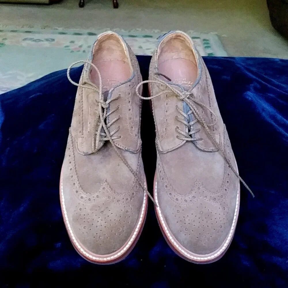 Men's Brown J.Crew Kenton suede wingtip oxford shoes Size 7
